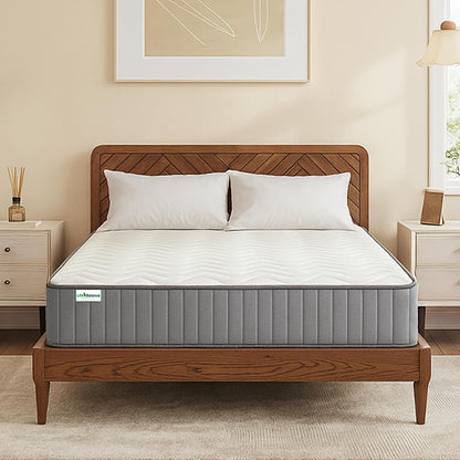 Hybrid Queen Mattress 10 Inch – Made in USA Medium Feel Queen Bed Mattress with Pocketed Coils & Cooling Gel Memory Foam, Reinforced Edge Support, Certipur-Us Certified, Bed in a Box, SE-10-Q4