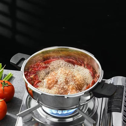 Electric Pressure Cooker, 304 Mini Pressure Cooker Small Thickened Household Gas Induction Outdoor Portable Large Capacity,2