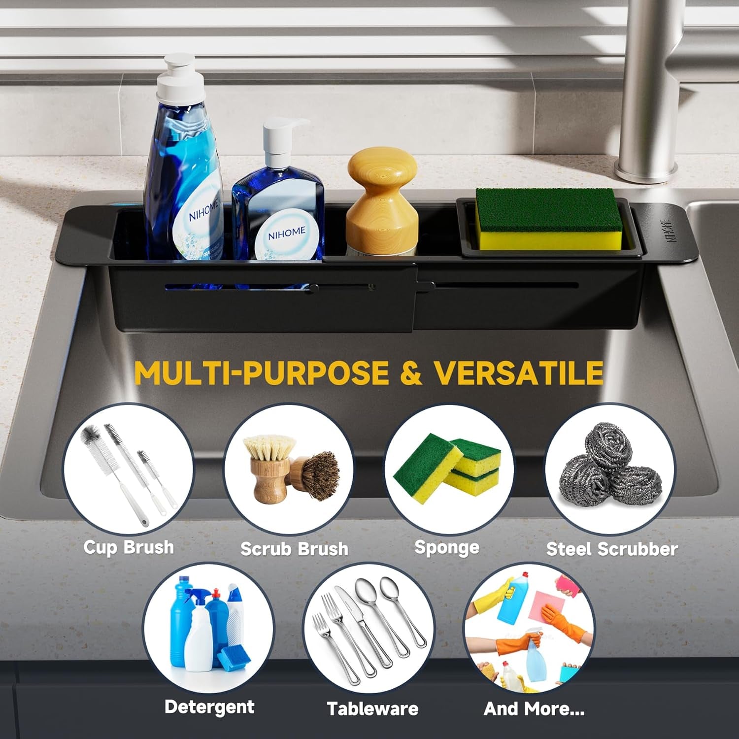 extendable-kitchen-sink-caddy-small-brush-sponge-storage-holder