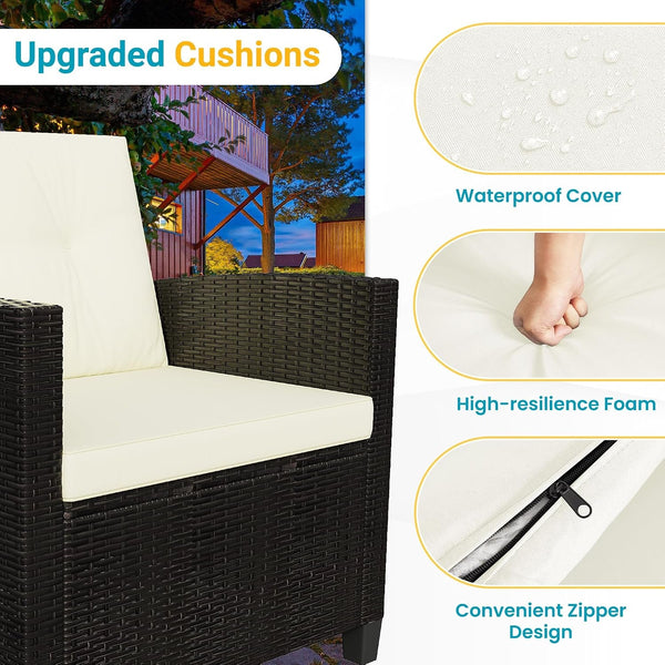 4 Piece All Weather Wicker Patio Furniture Set for Porch Patio6