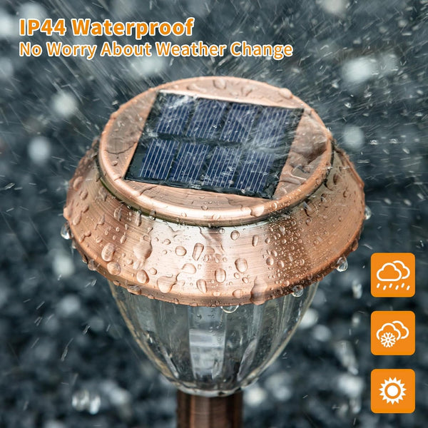 6 Pack Solar Pathway Lights Outdoor, New Upgraded Adjustable Warm & Cool White Solar Lights Outdoor Waterproof, Solar-Powered Garden Light for Path, Walkway, Yard, Driveway, Lawn, Backyard Decor5