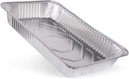 Disposable Full Size Aluminum Steam Pans, Deep Heavy Duty Foil Pans for Steaming, Baking, Roasting, Catering & Oven Reheating, Fits 2 Half Pans, 20.5 X 12.5 X 2.75 Inch, 2 Count5