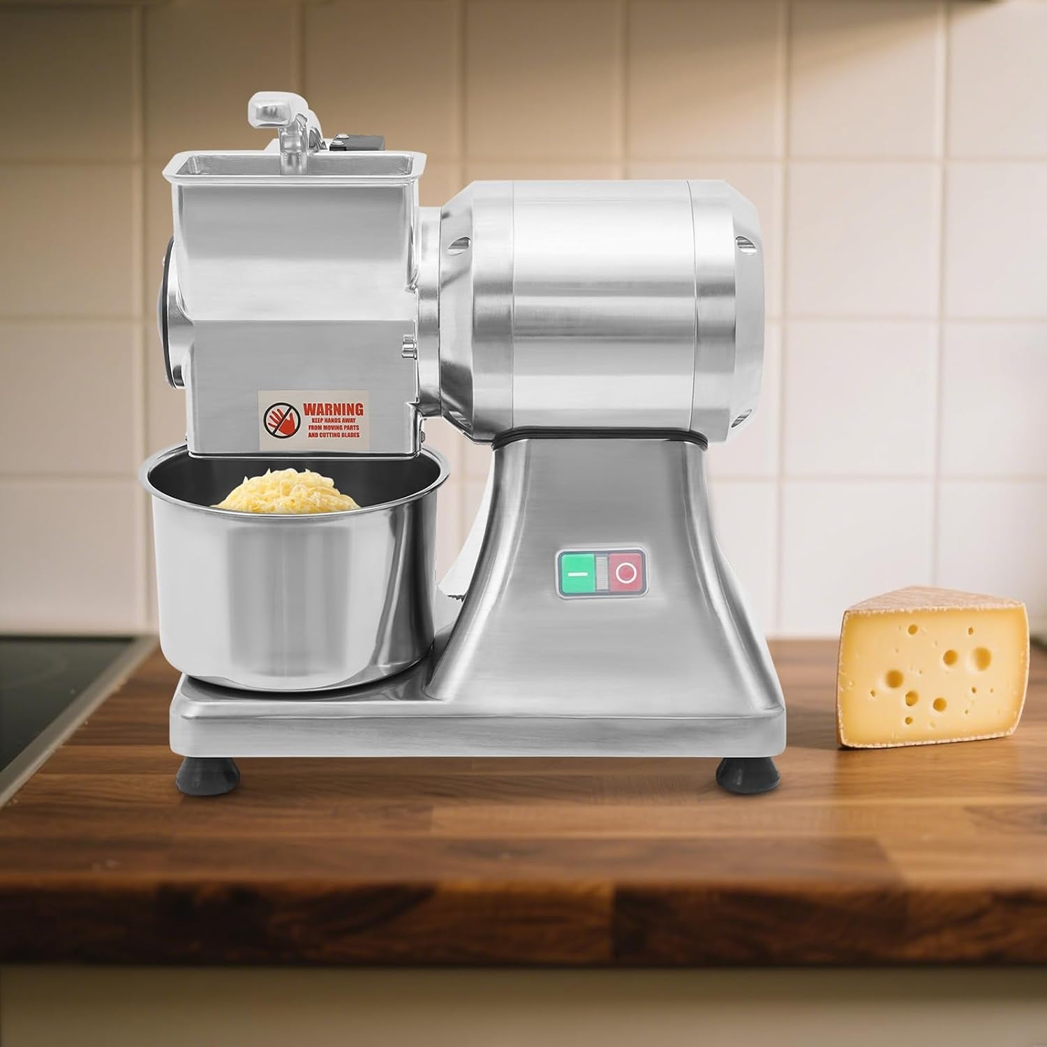 electric-cheese-grating-machine-550w-110v-multifunctional-automatic-vegetable-cutter-and-food-processor-stainless-steel-crushing-barrel-food-for-cheese-butter-bread-bran-88lbs-h-production