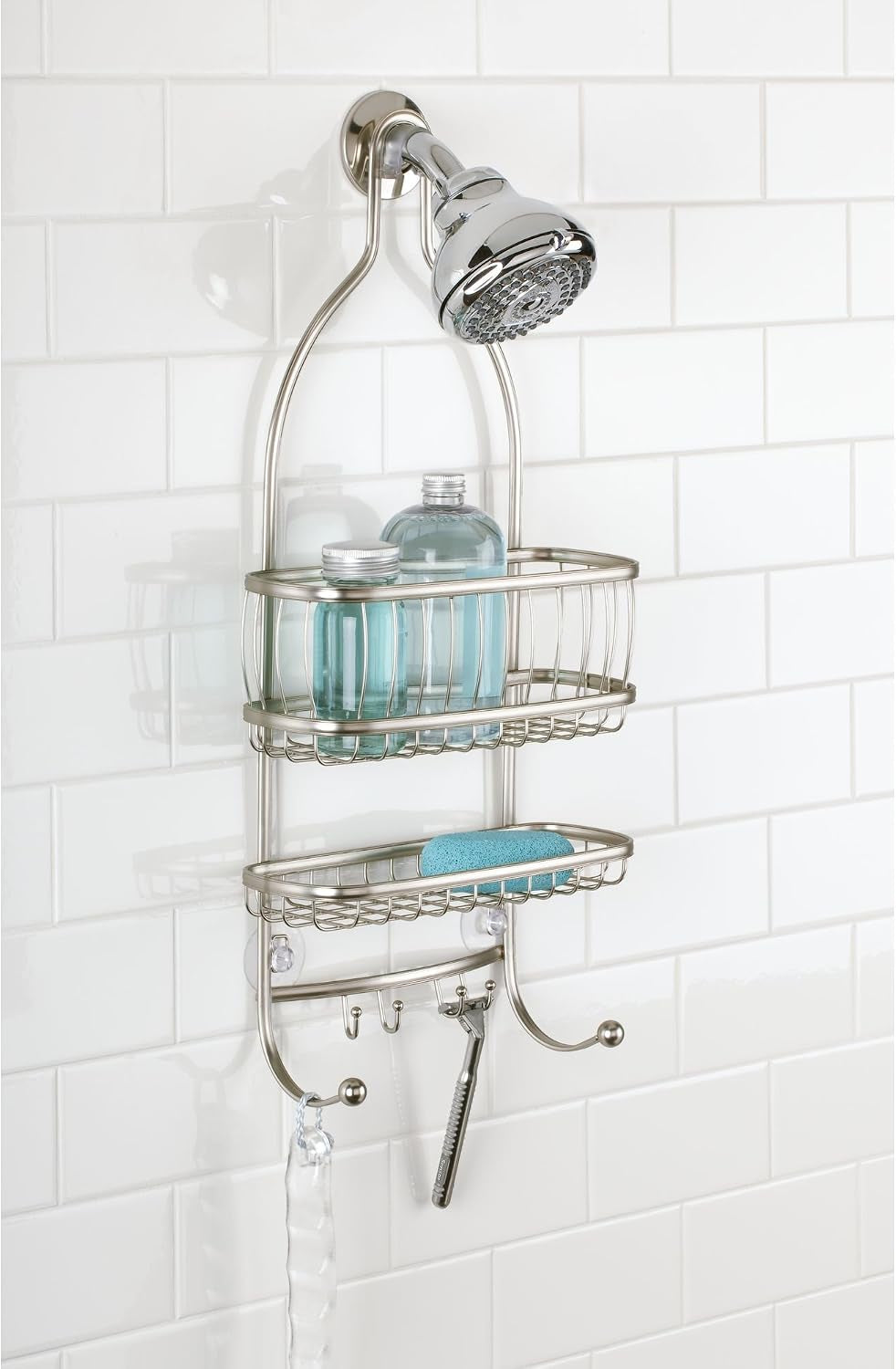york-metal-wire-hanging-shower-caddy-satin-silver