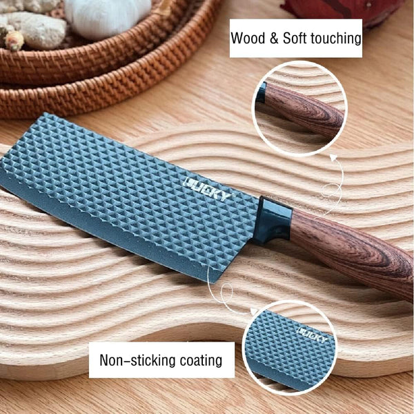 Knife Set,  6-Piece Black Kitchen Knife Set for Home, Anti-Rust Non-Stick Stainless Steel Sharp Chef Knife Set with Universal Knife Block for Kitchen, Ergonomical Design (Black)9