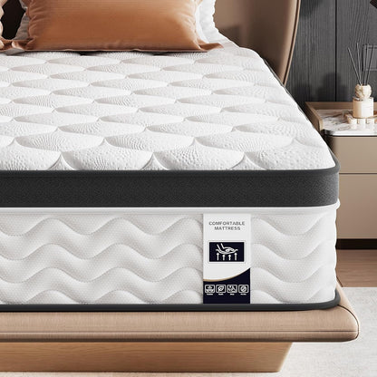 Queen Mattress, 12 Inch, Hybrid Mattress in a Box, Medium Firm1