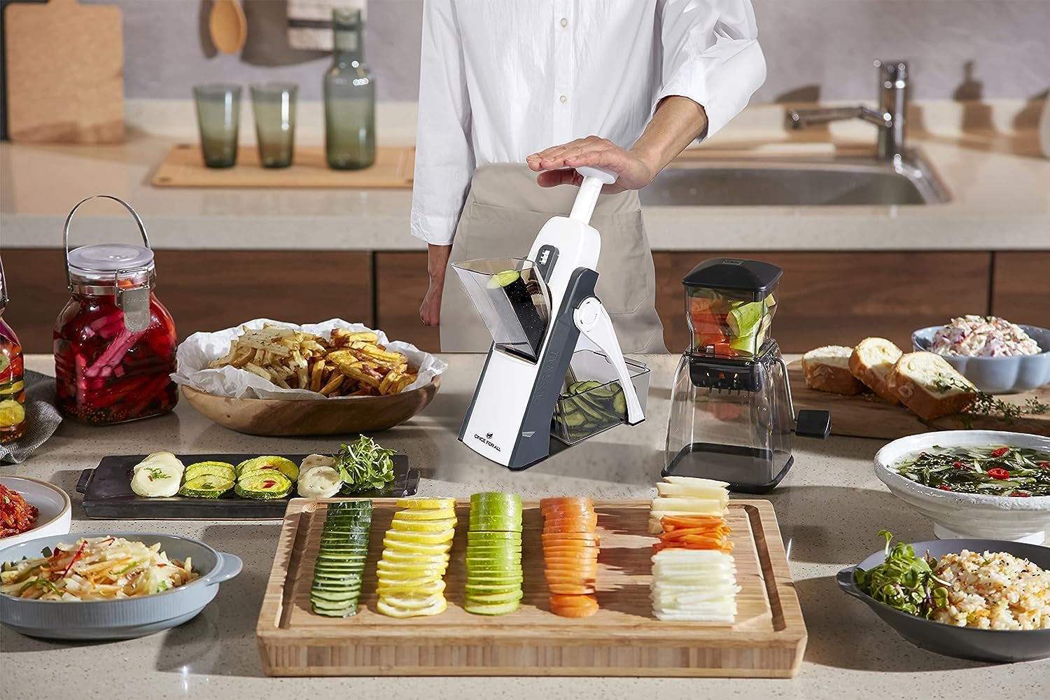 safe-mandoline-slicer-kitchen-all-in-1-vegetable-slicer-gray