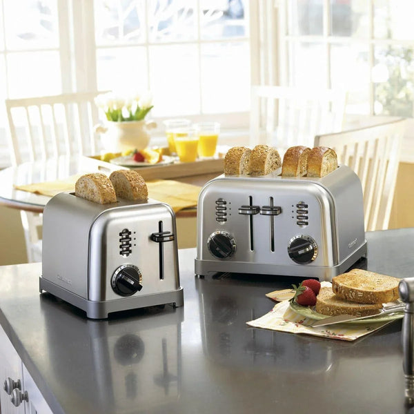 TOB-40N Custom Classic Toaster Oven Broiler, 17 Inch, Black & CPT-180P1 Metal Classic 4-Slice Toaster, Brushed Stainless7