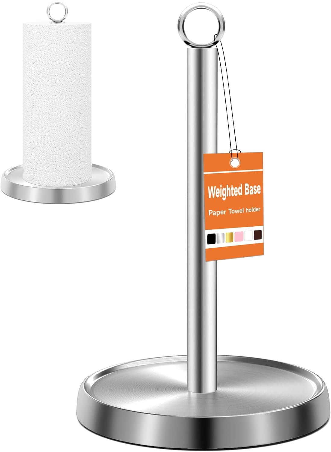 paper-towel-holder-countertop-stainless-steel-weighted-non-slip-base-fits-standard-and-jumbo-rolls-freestanding-paper-towel-stand-for-kitchen-bathroom-decor-silver