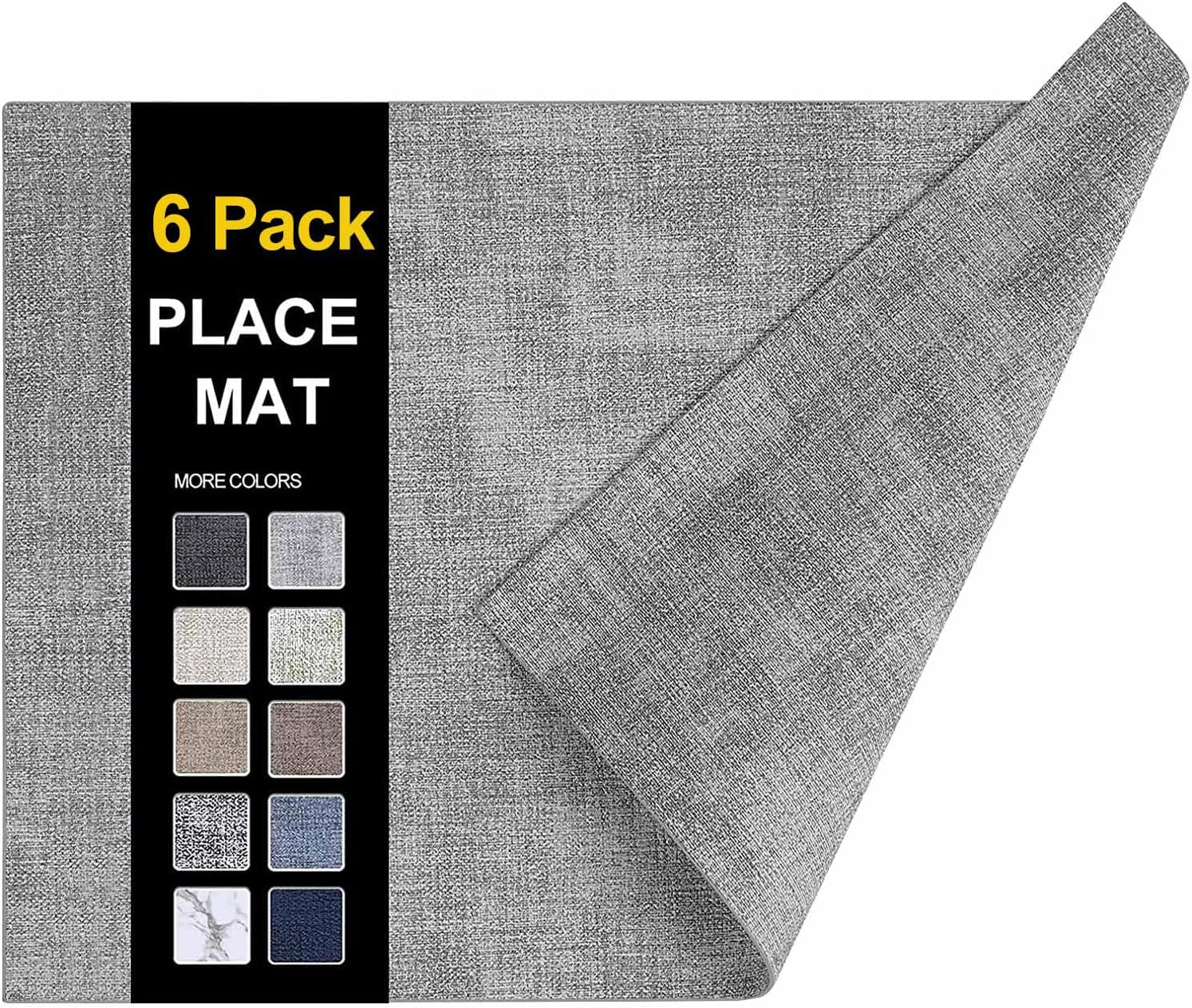 faux-leather-heat-resistant-placemats-6-packs-waterproof-wipeable-dining-pu-place-mats-for-indoor-outdoor-easy-to-clean-light-grey
