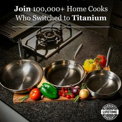 SKITCHEN Titanium Hammered Pan Pro Mini 11", Frying Pan with Uncoated Pfas-Free Cooking Surface, Induction Compatible, Oven & Dishwasher Safe, Stay-Cool Handle7