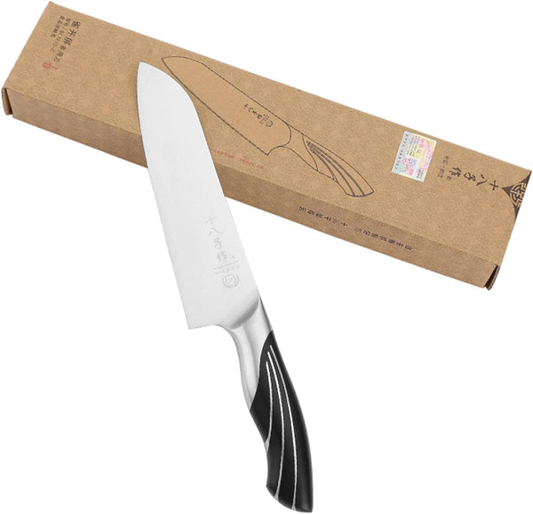 6.5-Inch Santoku Knife Professional Chef'S Knife, Kitchen Knife Stainless Steel with Cast Steel Handle6