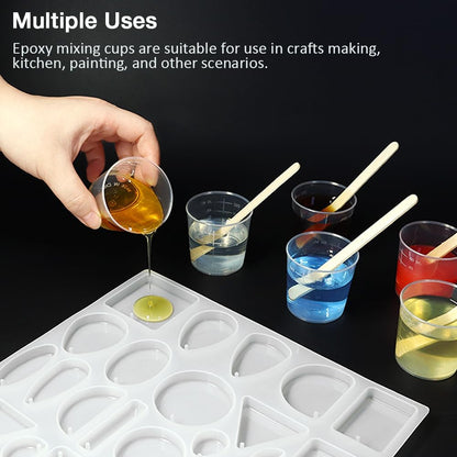 50 Pack 2 Oz Plastic Graduated Cups, Mixing Cups for Epoxy, Resin6