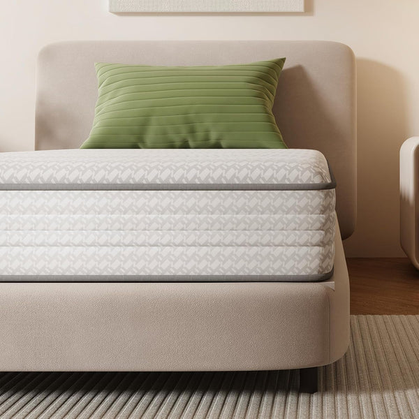 8 Inch Twin Mattress, Hybrid Twin Size Mattresses with Bioair Comfort Foam for Pressure Relief, Medium Plush Colchones with Innerspring Certipur-Us Certified Mattress in a Box12