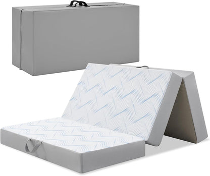 6 Inch Memory Foam Foldable Mattress Queen | Folding Mattress Queen, Folding Sofa Bed with Washable Cover, Portable Mattress for Guest Bed, 78X58X69