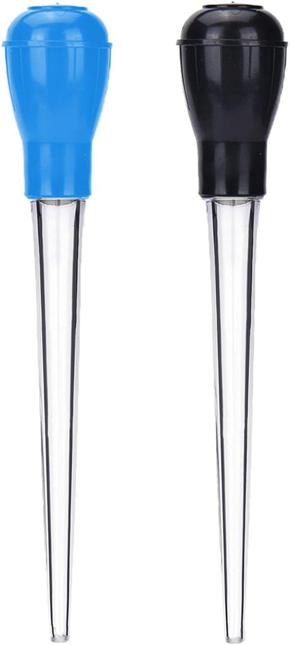 Long Turkey Basters for Cooking with Measurements, Only for Room Temperature Liquids, Blue and Black Color1