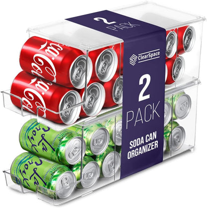 Soda Can Organizer Dispenser for Refrigerator, 12 Can, 2 Pack1
