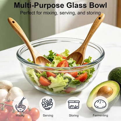 6.3 Quart Large Glass Mixing Bowl with Covers&Serving Utensils4