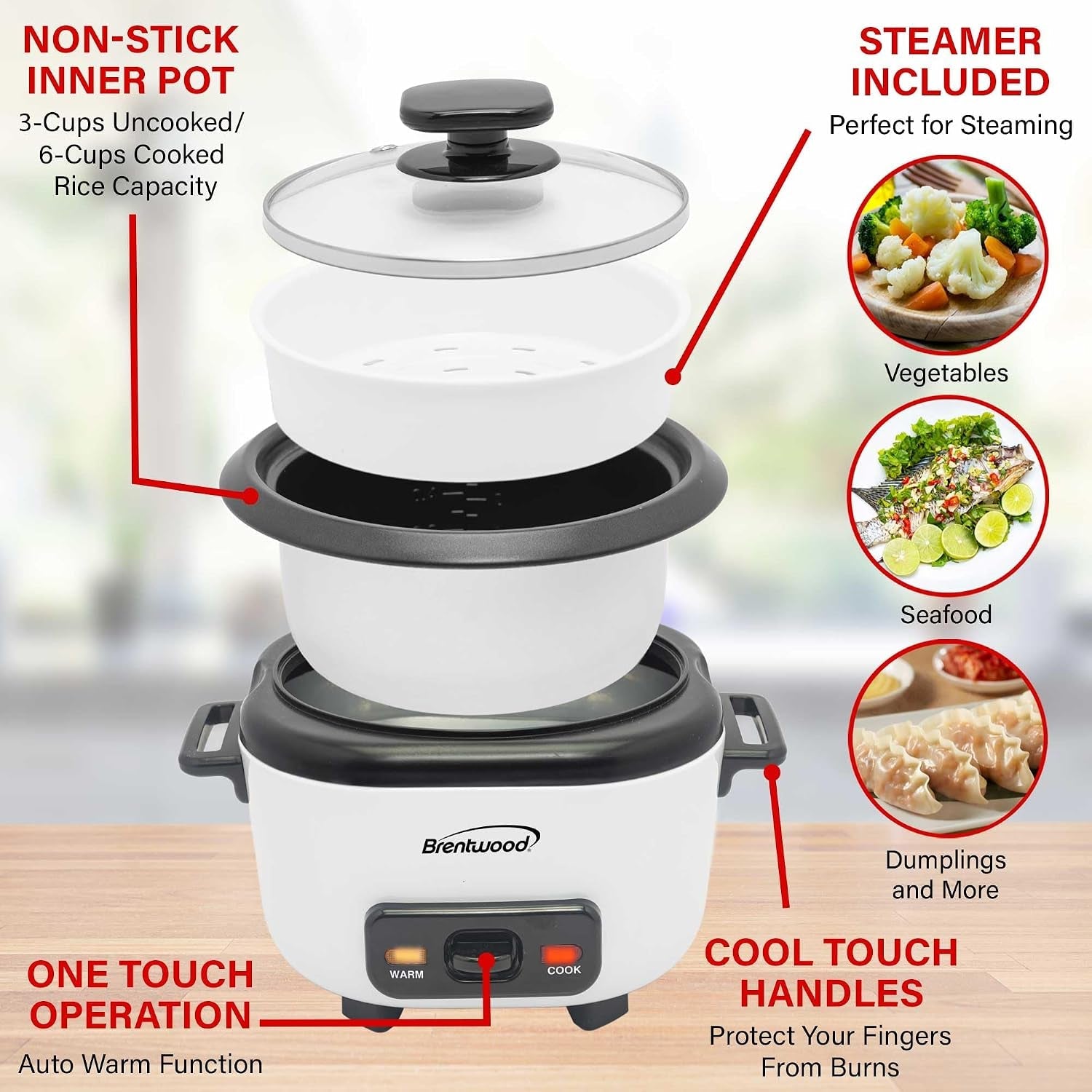 7-function-smart-rice-multi-cooker-food-steamer-slow-cooker-saute-keep-warm-and-15hr-delay-timer-stainless-steel-white-6-cups-cooked-3-cups-uncooked