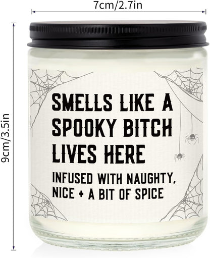 Funny Spooky Gifts for Women, Witchy Halloween Decorations Candle7