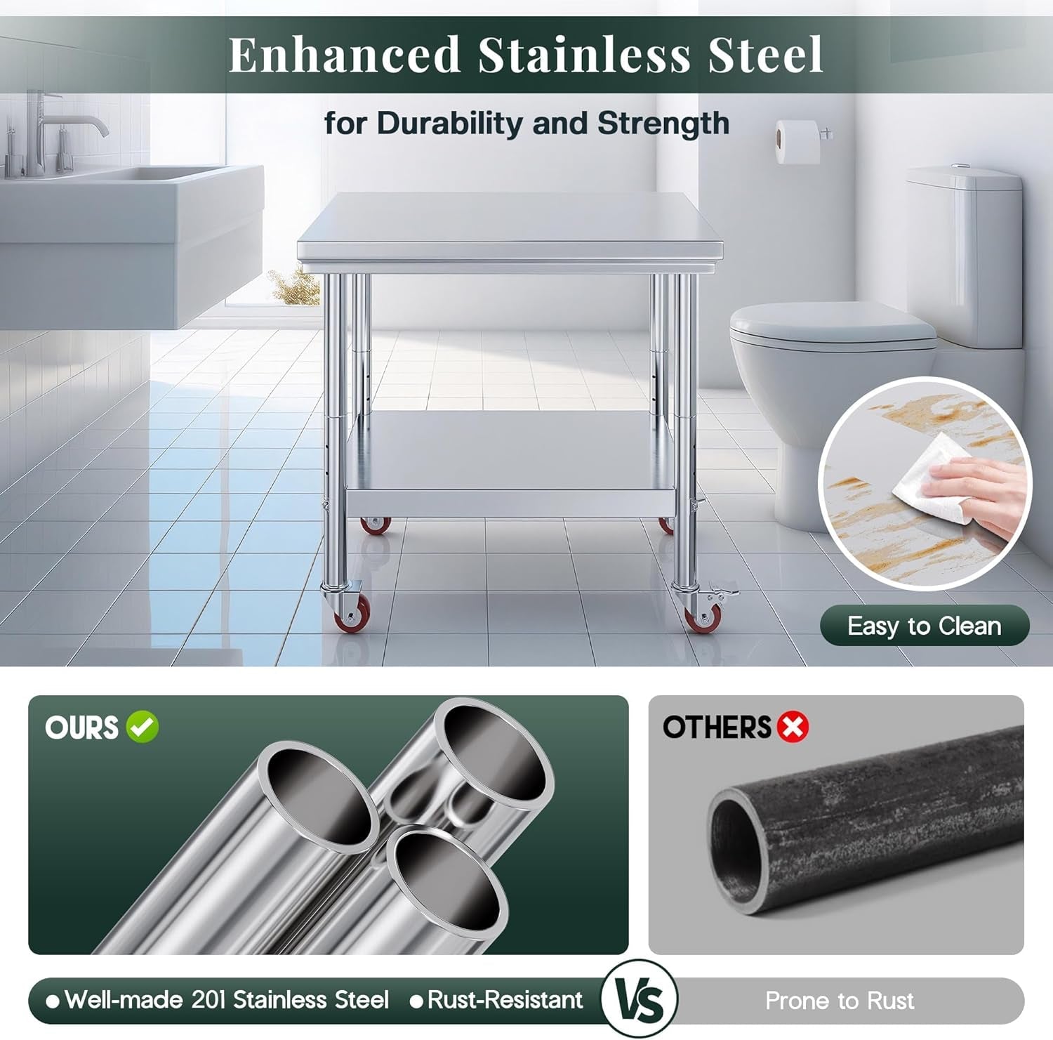 36-x-24-inch-stainless-steel-prep-table-with-casters-24-x-36-in-adjustable-undershelf-and-casters-for-restaurant-catering-bar-and-food-service