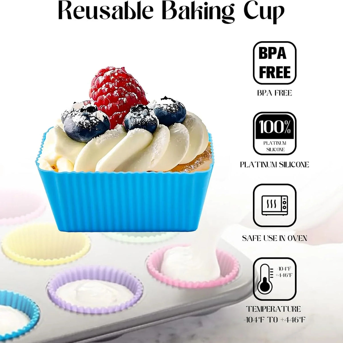12-pack-reusable-baking-silicone-molds-rectangular-cupcake-liners-silicone-baking-cups-multicolor-easy-clean-heat-resistant-all-occasions