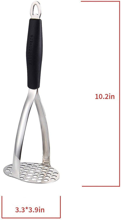 Heavy Duty Stainless Steel Potato Masher, Professional Integrated Masher Kitchen Tool & Food Masher/Potato Smasher with Silicone Handle, Perfect for Bean, Vegetable, Fruits, Avocado, Meat7