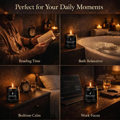 Scentes Candles Set for Men, 4 Pack Mens Masculine Soy Candles5