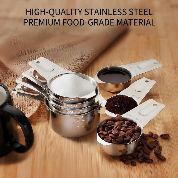 13 Piece Stainless Steel Measuring Cups and Spoons Set - for Cooking Baking5