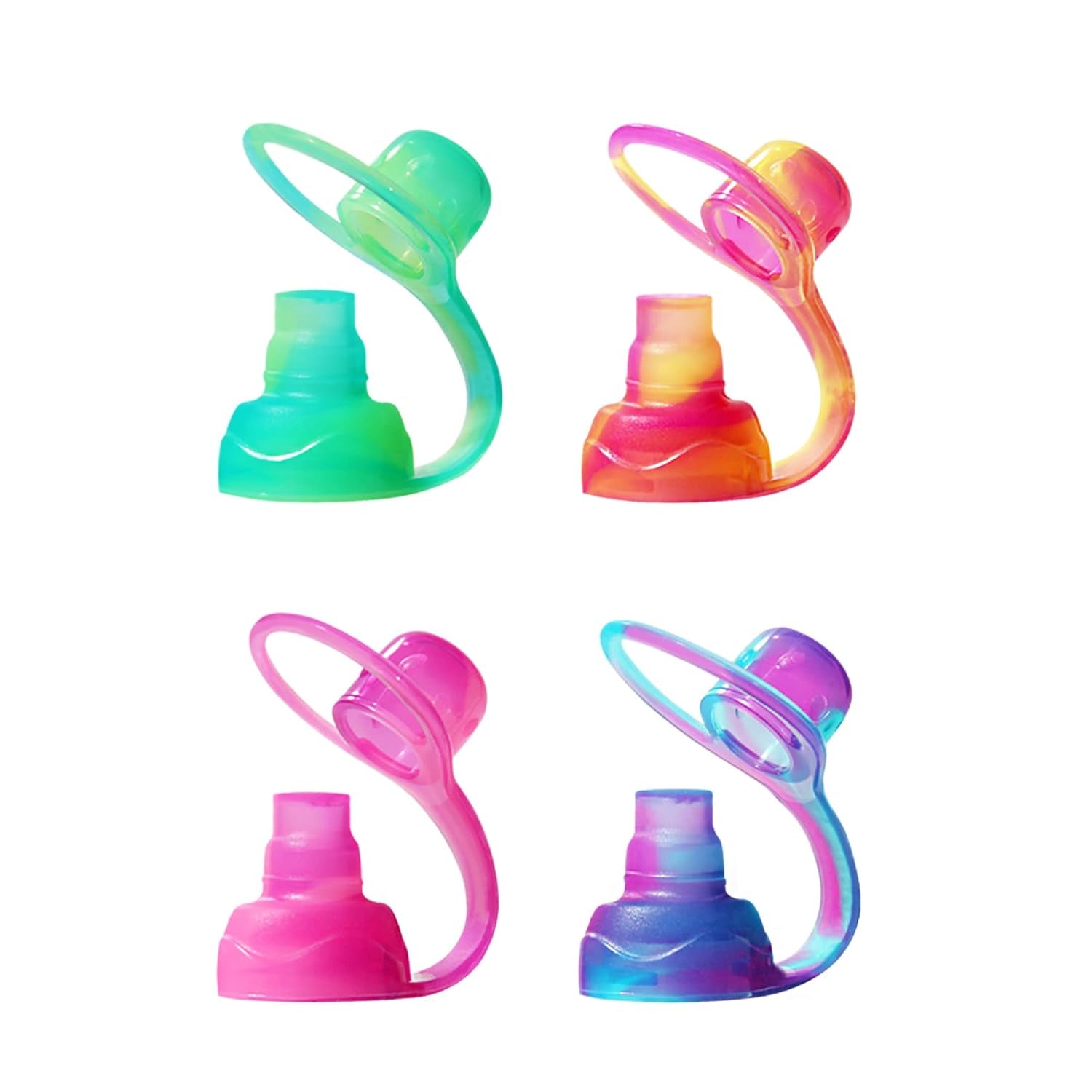 softsip-food-pouch-top-baby-led-weaning-no-spill-flow-control-valve-protects-childs-mouth-100-silicone-bpa-free-swirl-colors-4-ct