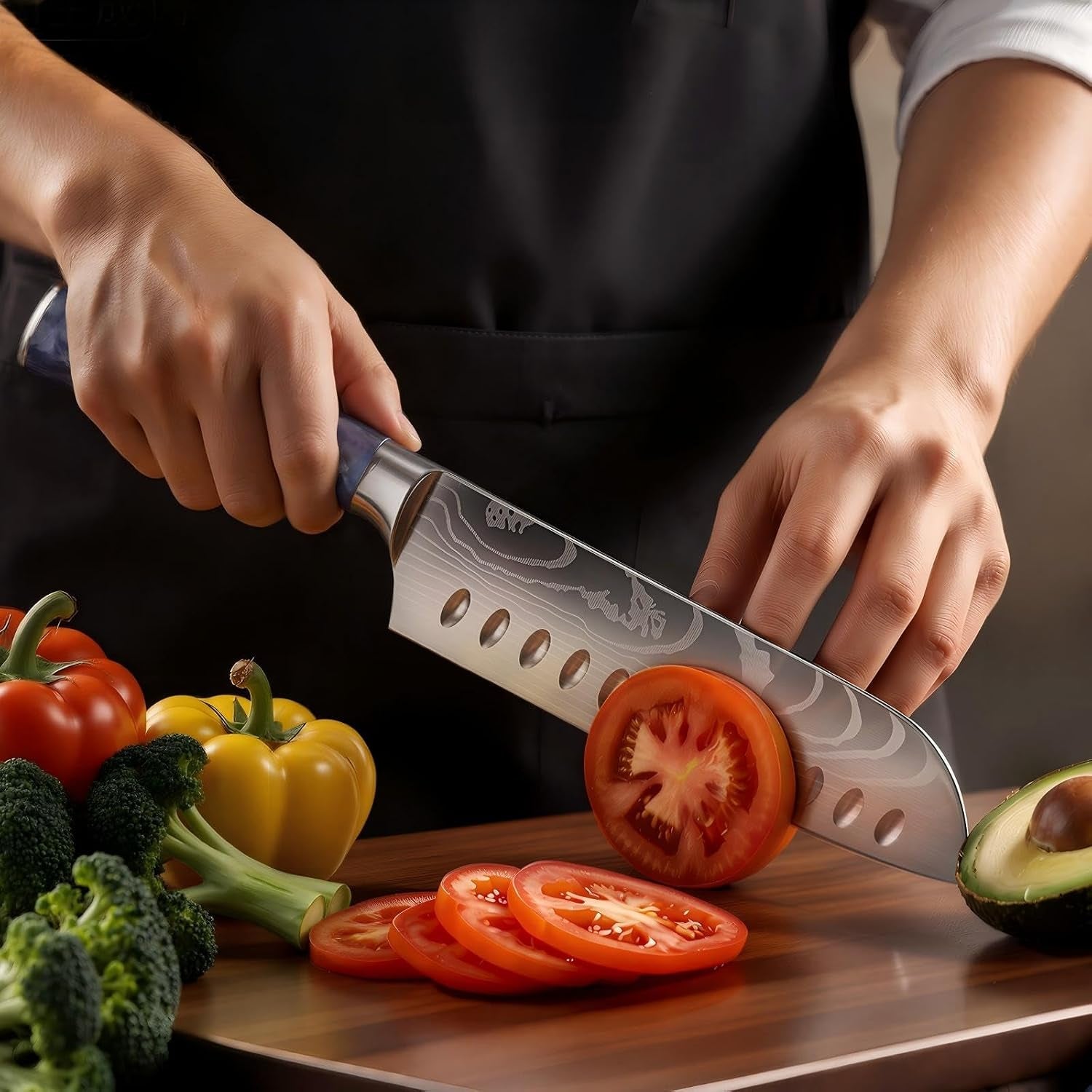 7-inch-santoku-knife-pretty-design-high-carbon-steel-resin-handle