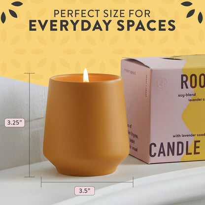 Soy Candle Planter - Grows Lavender - Cedarwood Scent - 6 Oz4