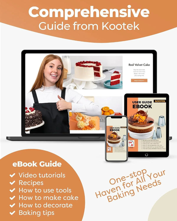 700 Cake Decorating Kit Baking Supplies Tools for Beginners & Pros | Complete Kit, Fondant Tools, Cake Stand Turntable for Decorating, Piping Bags and Tips Set, Cake Leveler, Pattern Chart7
