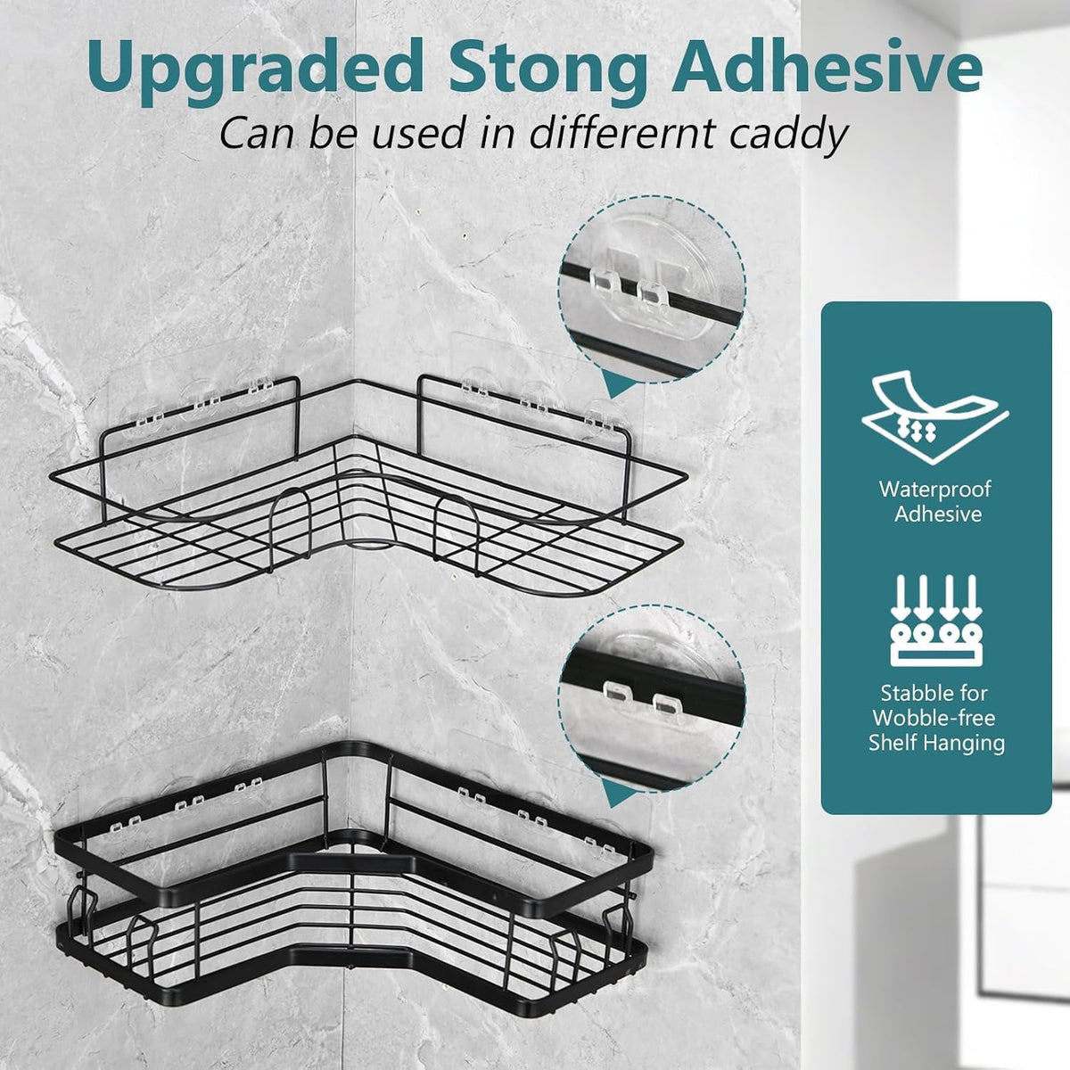 14-pack-shower-caddy-adhesive-replacement-strong-shower-shelf-adhesive-hooks-for-corner-shelf-basket-bathroom-rack-kitchen-rack-and-soap-holder