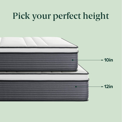 12 Inch Support plus Pocket Spring Hybrid Mattress, King, Strong Coils for Durable Support, Pocket Innersprings for Motion Isolation, Mattress in a Box8