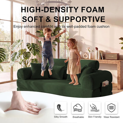 79" Convertible Futon Sofa Bed,High Back Boneless Couch for Living Room4