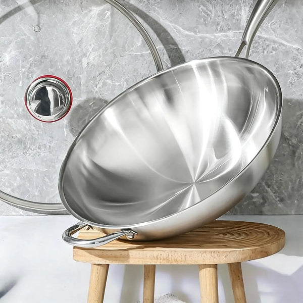 Stainless Steel 316 Wok Pan with Lid, Tri-Ply Stir Fry Pan with Detachable Handle, Works on All Stovetops, Oven & Dishwasher Safe (12.5 Inch)3