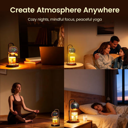 Candle Warmer Lamp with Timer, Dimmable, Adjustable Retro 2 Bulbs5