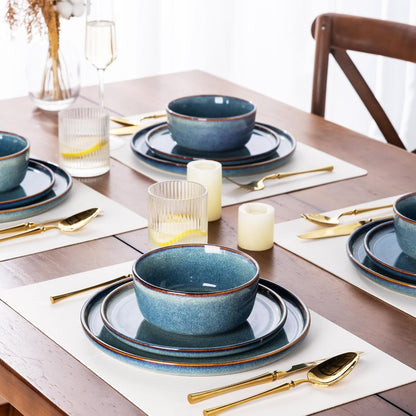 Stoneware Dinnerware Sets for 6, 18 Piece Plates and Bowls Sets8