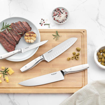 3-Piece Chef Knife Set, Professional Ultra Sharp Kitchen Knives for Cooking High Carbon Stainless Steel, with Ergonomic Handle Design (Three)8