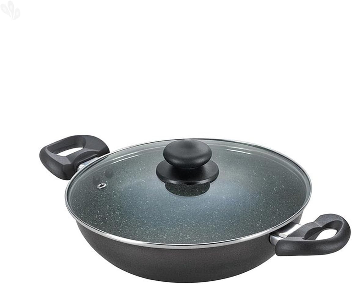 prestige-omega-deluxe-granite-100-pfoa-free-non-stick-kadahi-deep-stir-fry-pan-wok-with-glass-lid-metal-spoon-friendly-dishwasher-safe-for-gas-and-induction-cook-tops-10-5-inch-large