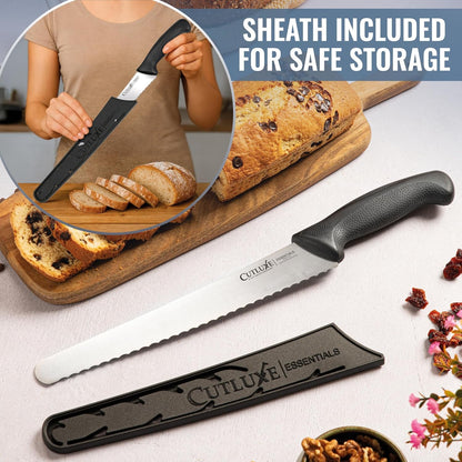 Bread Knife with Cover, 10" Serrated Knife for Sourdough Bread2