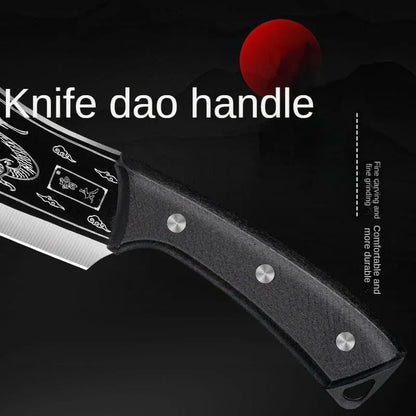 Meat Cleaver, 8 Inch Hand Forged Kitchen Knife Household Chopping Knife Ultra-Sharp Chopping Bone with Sheath5