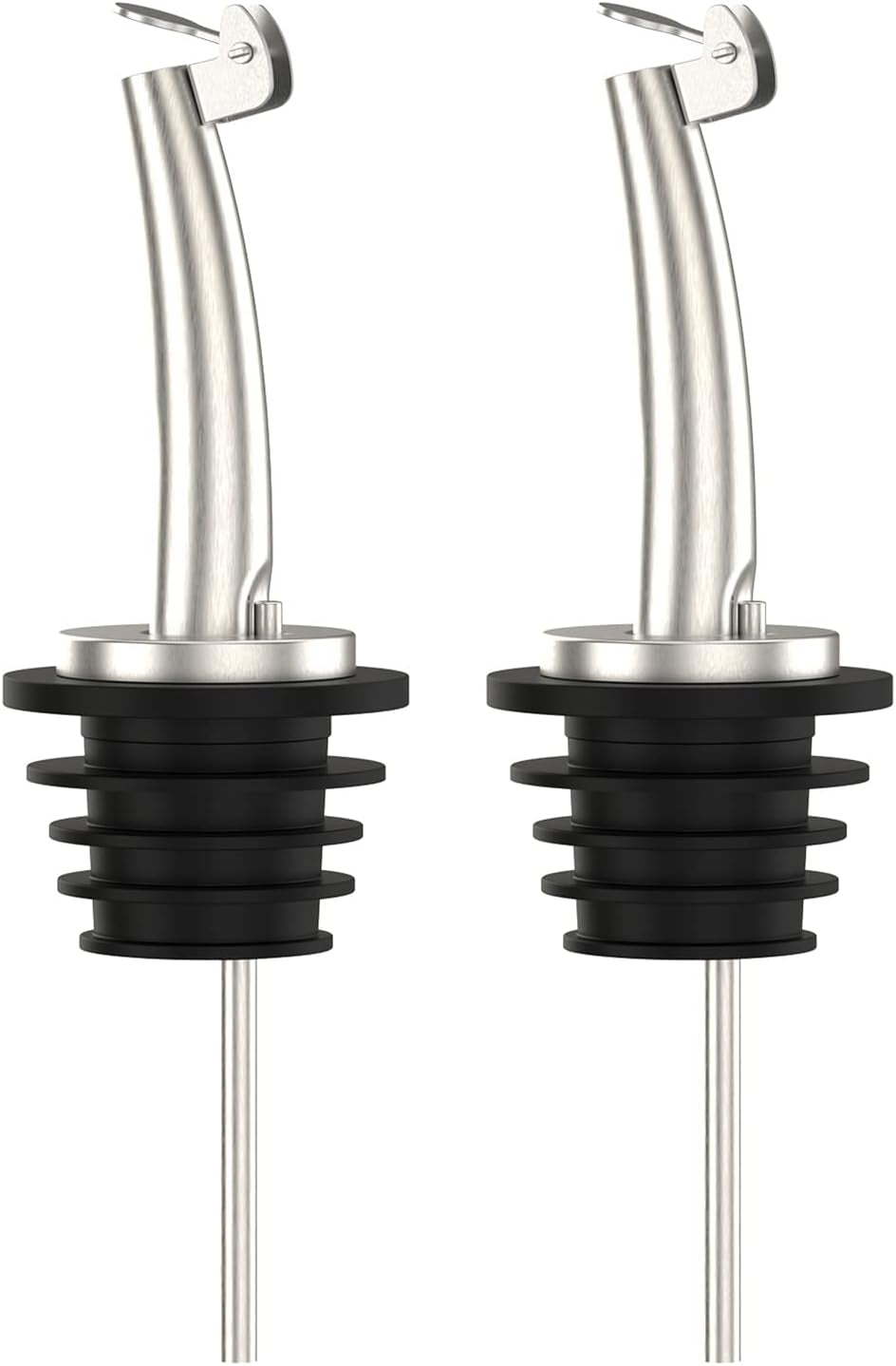 2-pcs-oil-spout-liquor-bottle-pourer-spouts-stainless-steel-olive-oil-dispenser-spout-for-about-3-4-bottle-mouth-with-flip-top