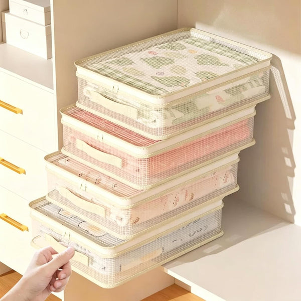 4Pcs Storage Cubes with Handles, Collapsible Fabric Storage Bins1