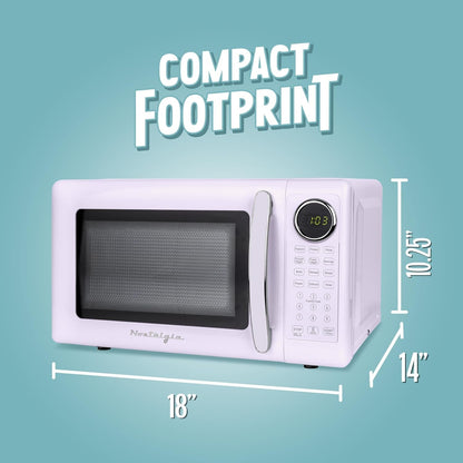 Modern Retro Compact Countertop Microwave Oven - 0.7 Cu. Ft. - 700-Watts with LED Digital Display - Child Lock - Easy Clean Interior - Lavender5