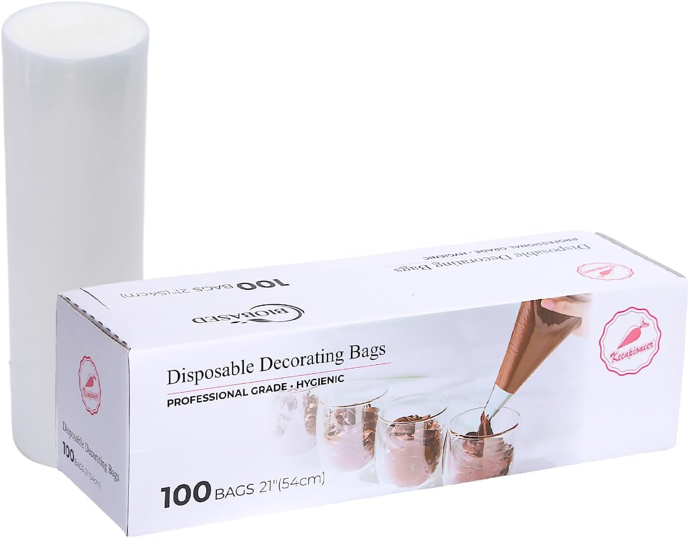 disposable-piping-bags-biobased-21-inch-clear-thick-cake-pastry-bags-pack-of-100-in-a-dispenser-box-professional-grade-for-chefs-and-home-bakers-packaging-may-vary
