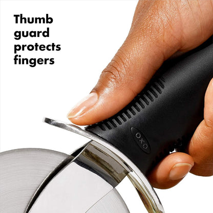 OXO Good Grips Pizza Wheel Cutter with 4-Inch Blade | Sharp Stainless Steel Blade, Comfortable Non-Slip Grip, Cuts Thick Crust, Easy to Clean, Kitchen Cutting Tool5