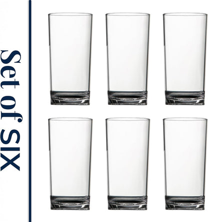 Classic Clear Plastic Reusable Drinking Glasses (Set of 6) 16Oz Water Cups | Bpa-Free Tumblers, Made in USA | Top-Rack Dishwasher Safe8