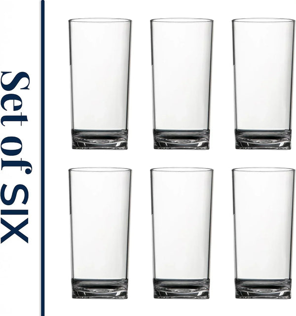 Classic Clear Plastic Reusable Drinking Glasses (Set of 6) 16Oz Water Cups | Bpa-Free Tumblers, Made in USA | Top-Rack Dishwasher Safe8